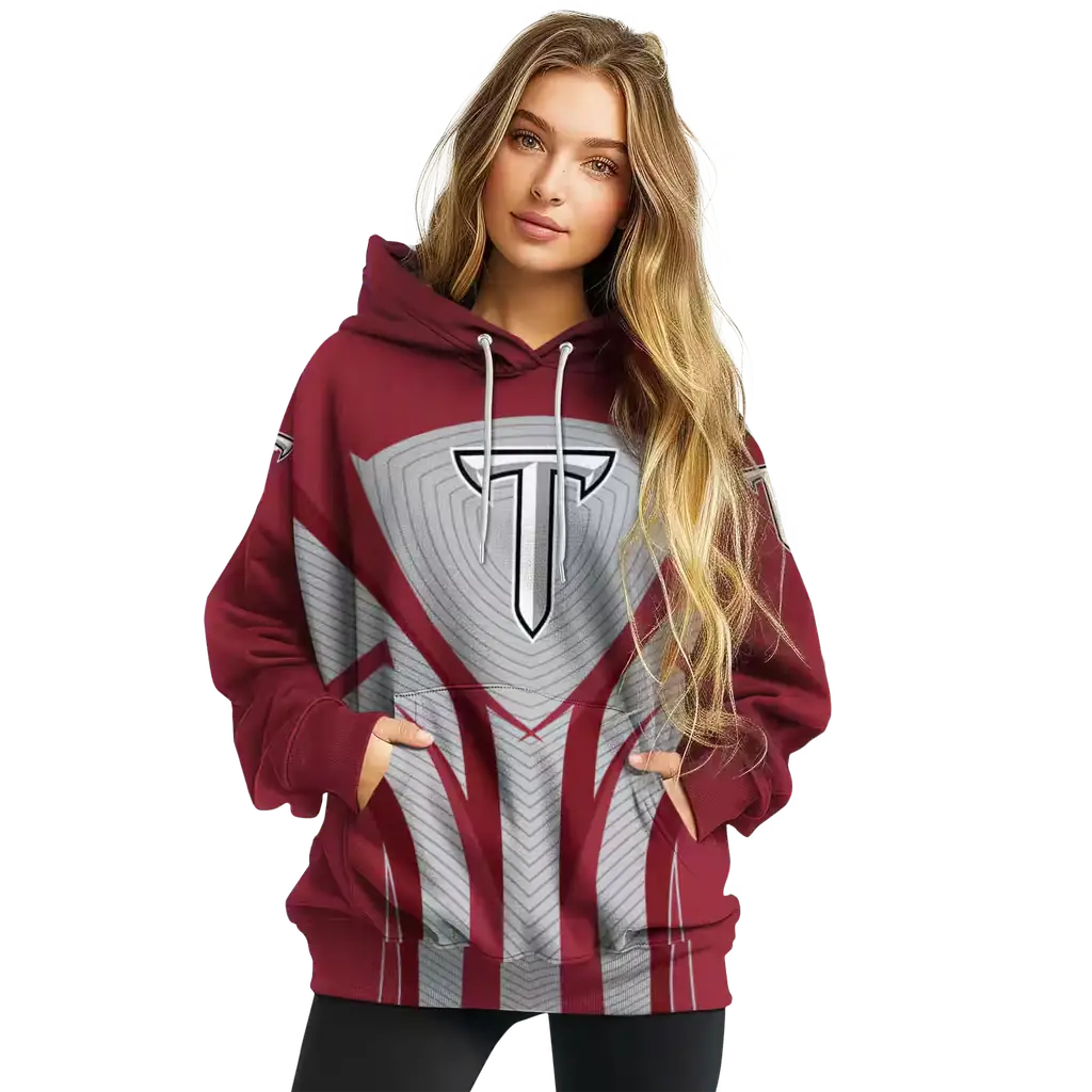 troy trojans concentric lines red black hoodie high quality troy trojans concentric lines red black hoodie high quality