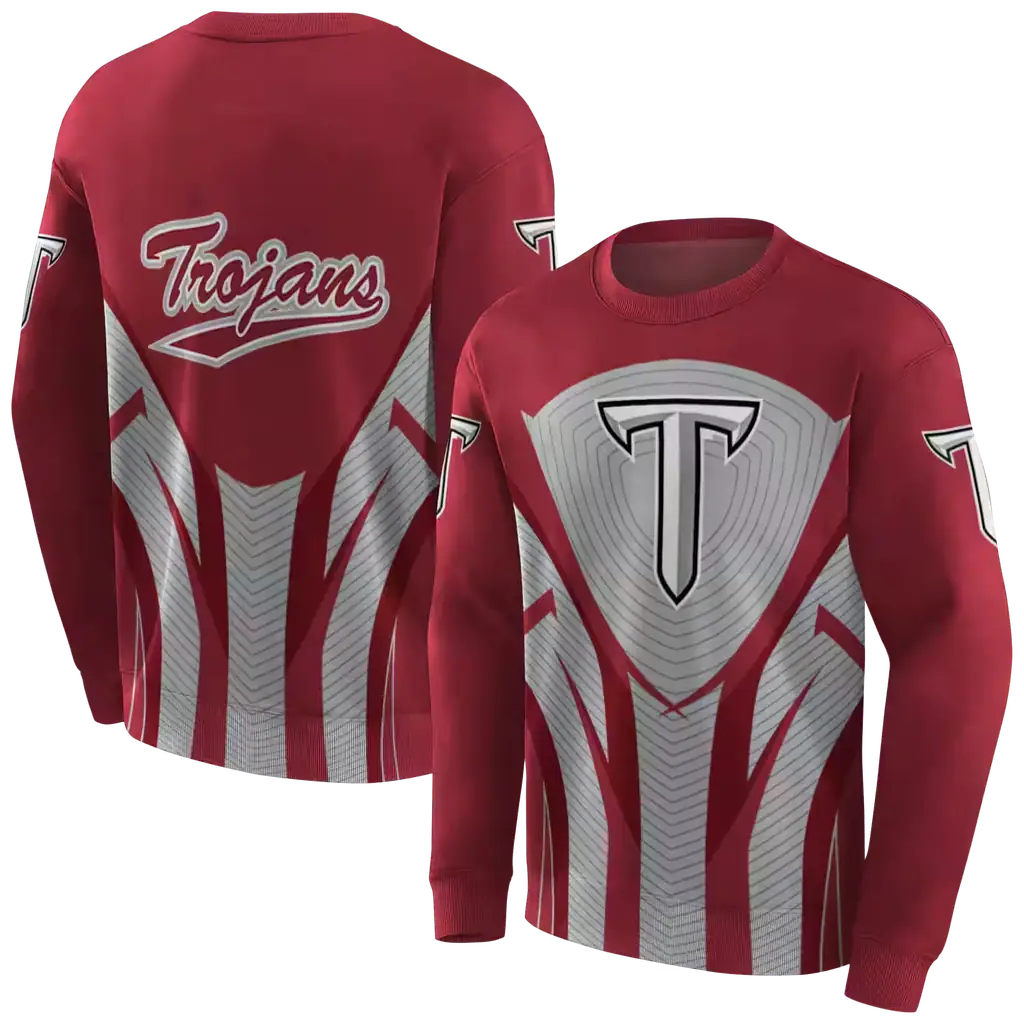 troy trojans concentric lines red black hoodie premium grade troy trojans concentric lines red black hoodie premium grade