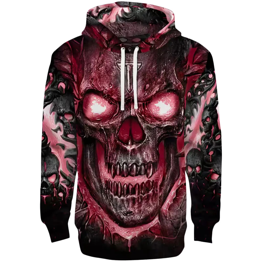 troy trojans demonic skull red black hoodie best selling troy trojans demonic skull red black hoodie best selling