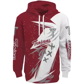 troy trojans dynamic slash red white hoodie best selling