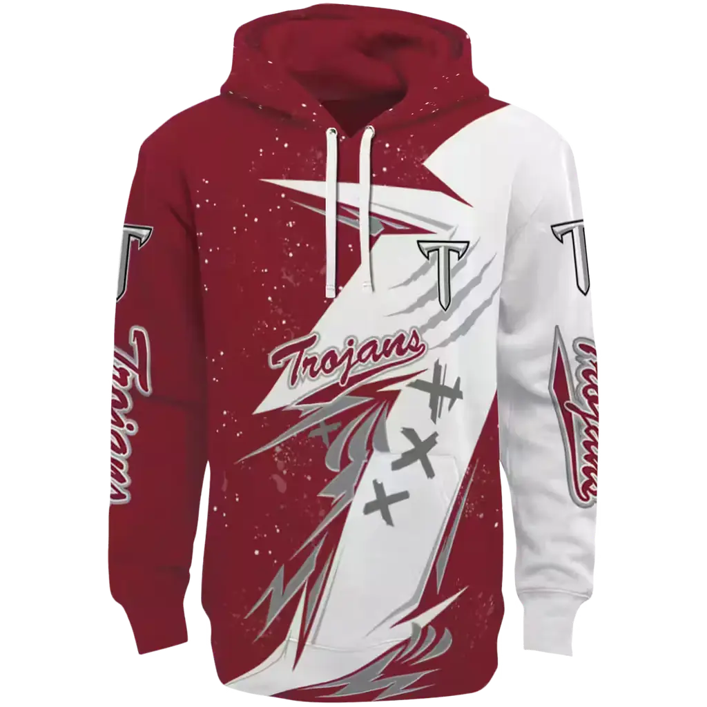 troy trojans dynamic slash red white hoodie best selling troy trojans dynamic slash red white hoodie best selling