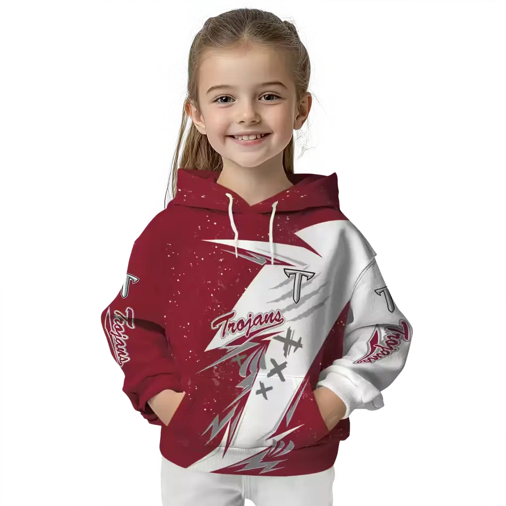 troy trojans dynamic slash red white hoodie top rated troy trojans dynamic slash red white hoodie top rated