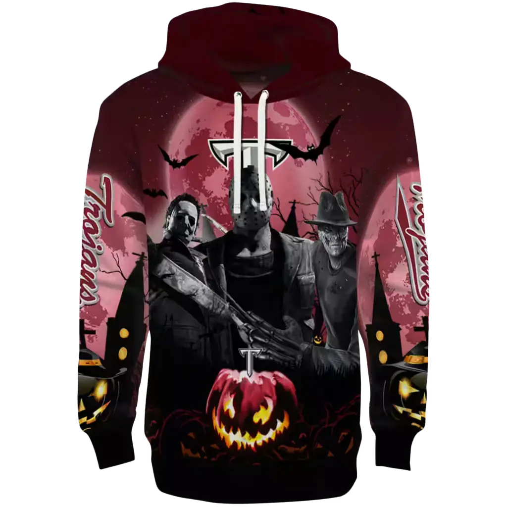 troy trojans halloween vibes red black hoodie best selling troy trojans halloween vibes red black hoodie best selling