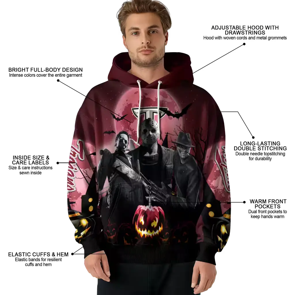 troy trojans halloween vibes red black hoodie latest model troy trojans halloween vibes red black hoodie latest model