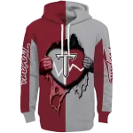 troy trojans heartbeat graphic red hoodie best selling