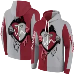 troy trojans heartbeat graphic red hoodie best selling