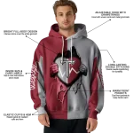 troy trojans heartbeat graphic red hoodie best selling