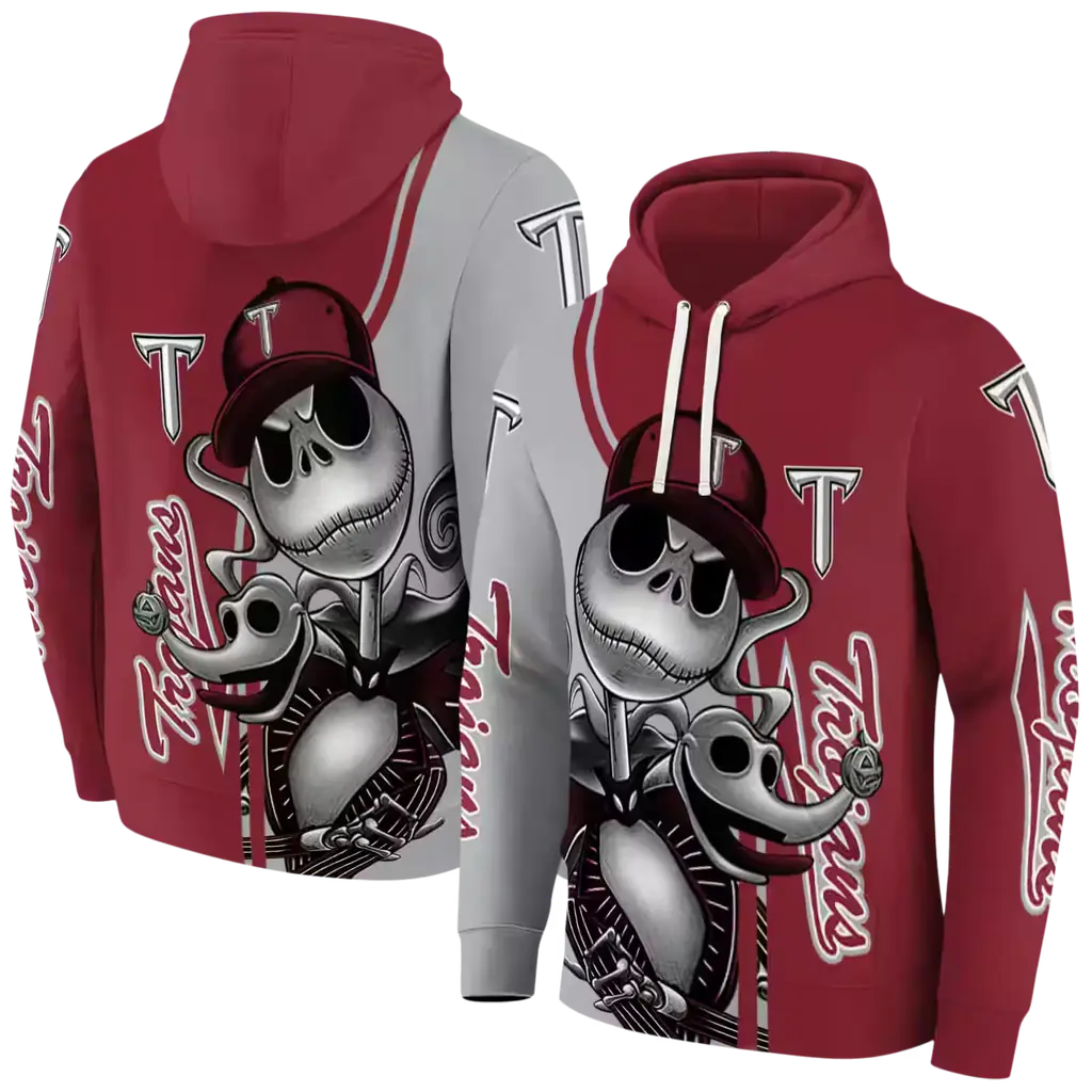troy trojans jack skellington red hoodie fashion forward troy trojans jack skellington red hoodie fashion forward