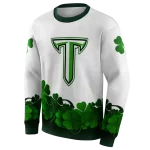 troy trojans lucky motif white green hoodie best selling