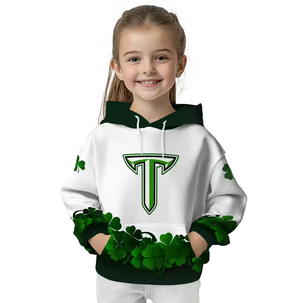 troy trojans lucky motif white green hoodie top rated troy trojans lucky motif white green hoodie top rated