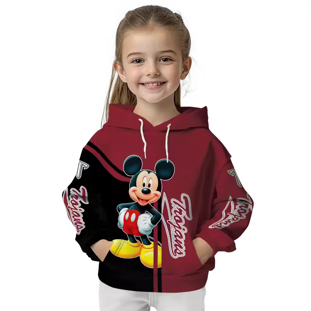 troy trojans mickey mouse red black hoodie top rated troy trojans mickey mouse red black hoodie top rated