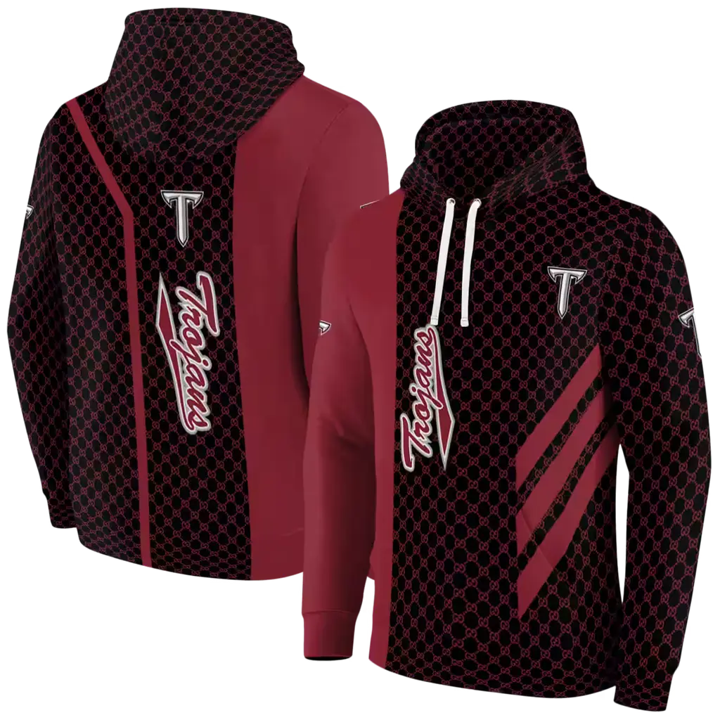 troy trojans monogram pattern red hoodie fashion forward troy trojans monogram pattern red hoodie fashion forward