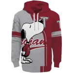 troy trojans playful snoopy red hoodie best selling
