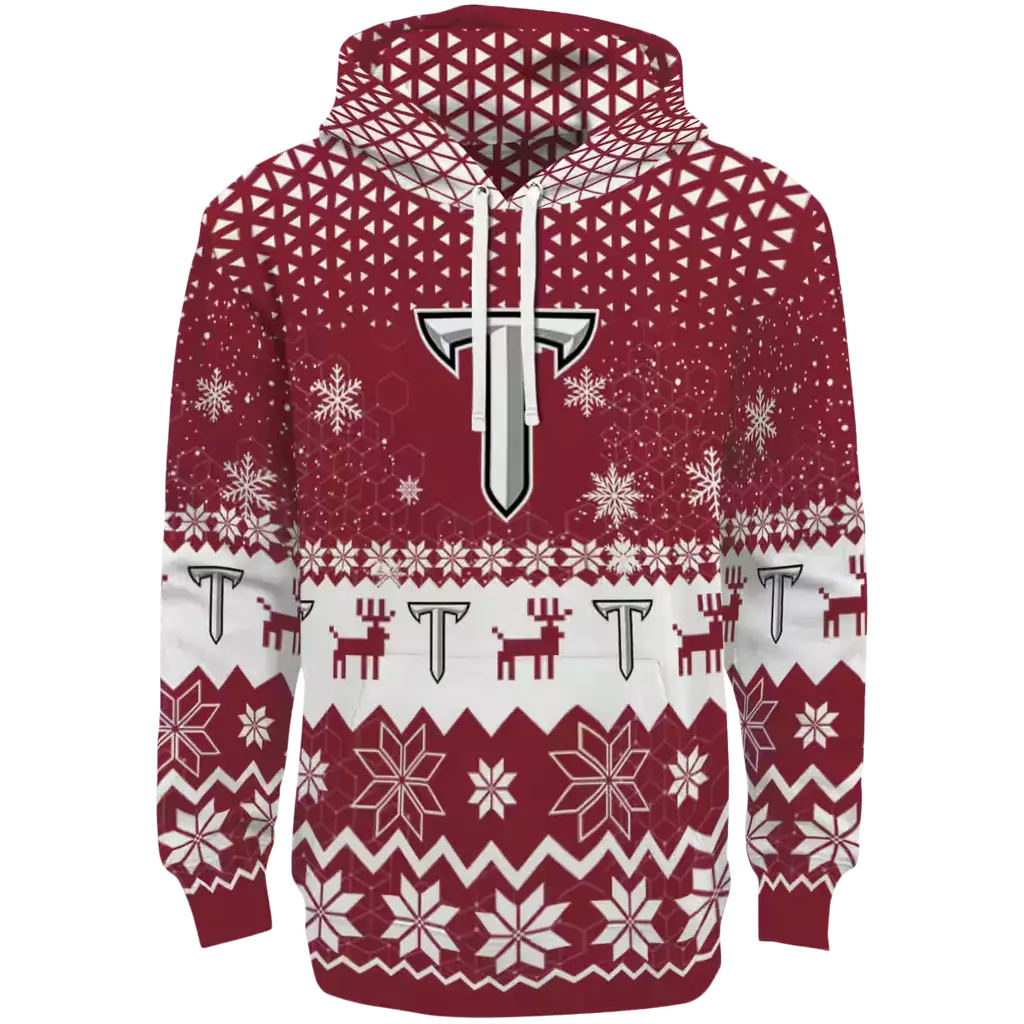 troy trojans reindeer motif red hoodie best selling troy trojans reindeer motif red hoodie best selling