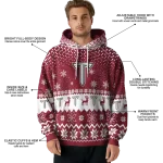 troy trojans reindeer motif red hoodie best selling