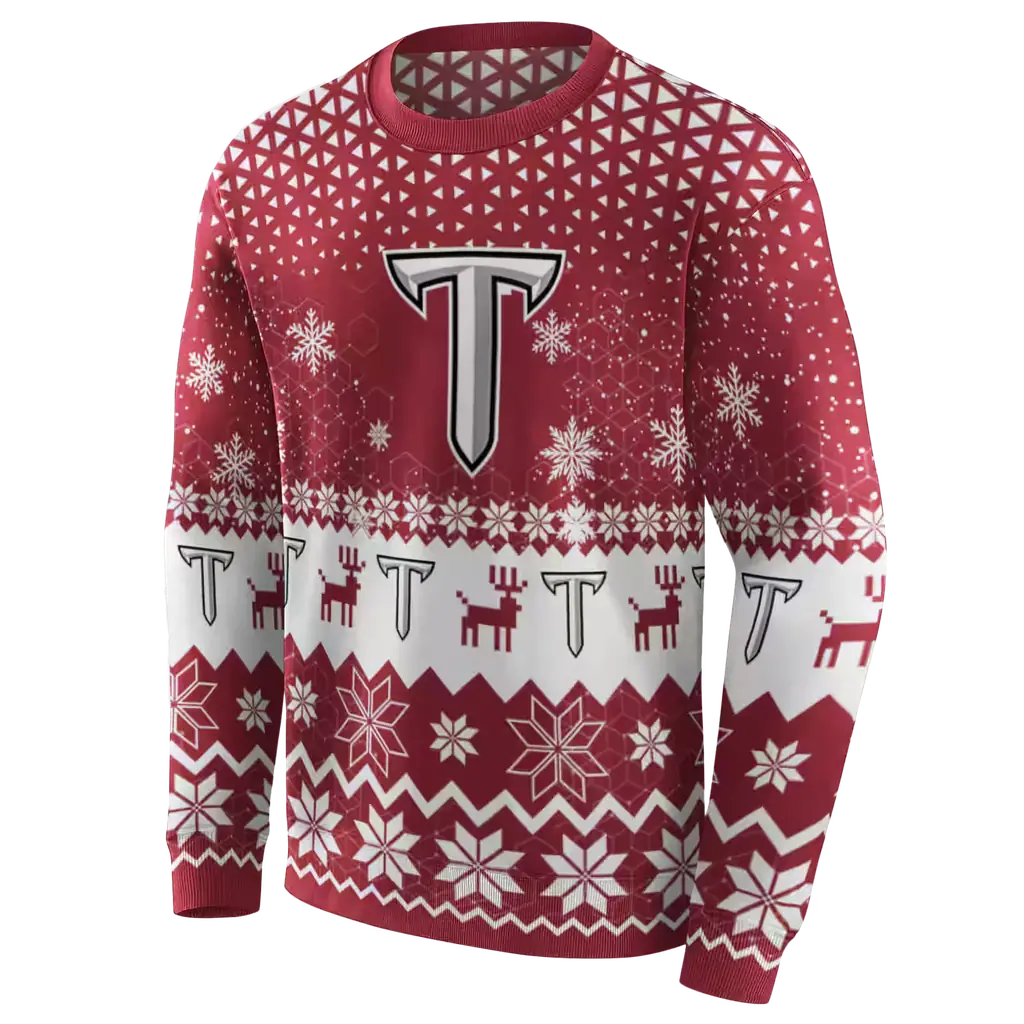 troy trojans reindeer motif red hoodie new arrival troy trojans reindeer motif red hoodie new arrival