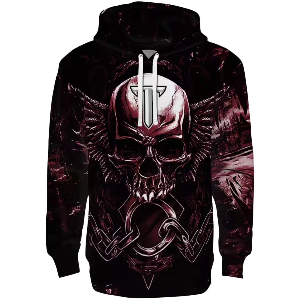 troy trojans skull artwork red black hoodie best selling troy trojans skull artwork red black hoodie best selling