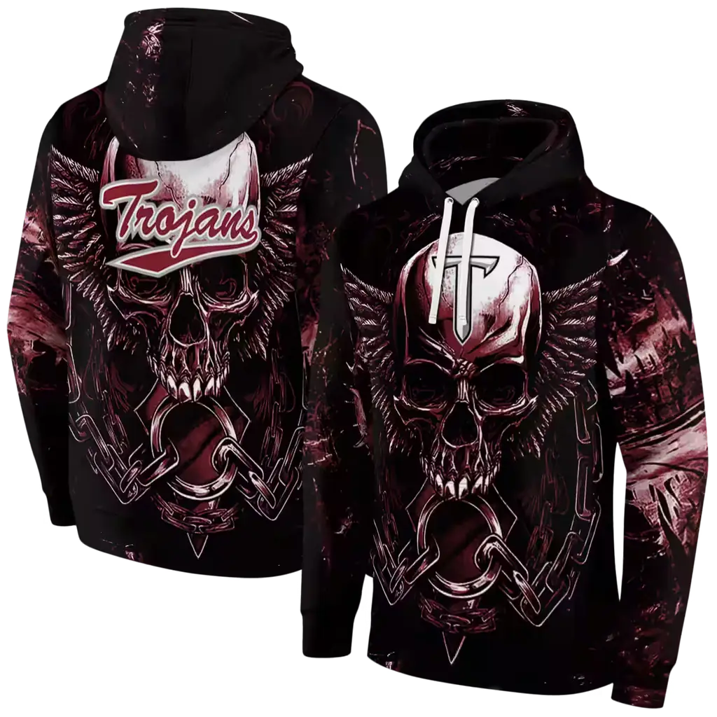 troy trojans skull artwork red black hoodie fashion forward troy trojans skull artwork red black hoodie fashion forward