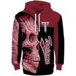 troy trojans skull motif red black hoodie best selling