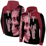 troy trojans skull motif red black hoodie best selling