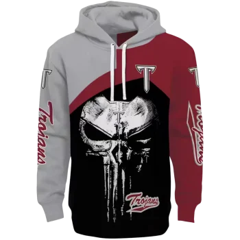 troy trojans skull punisher grey black hoodie best selling