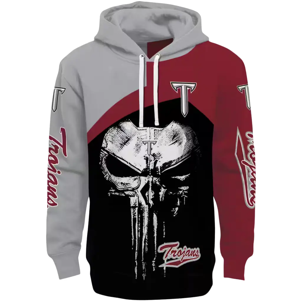 troy trojans skull punisher grey black hoodie best selling troy trojans skull punisher grey black hoodie best selling