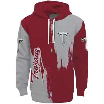 troy trojans splatter effect red hoodie best selling