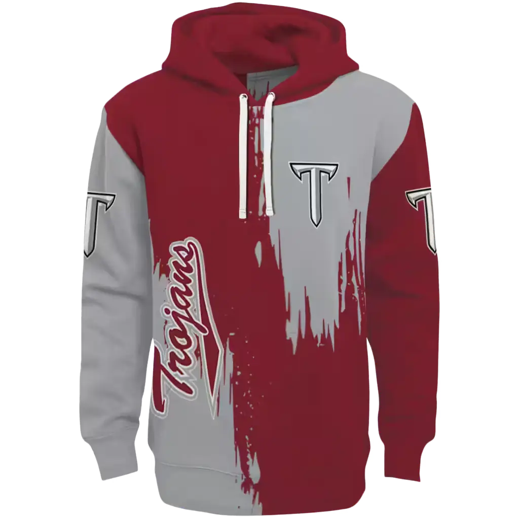 troy trojans splatter effect red hoodie best selling troy trojans splatter effect red hoodie best selling