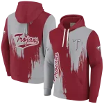 troy trojans splatter effect red hoodie best selling