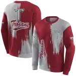 troy trojans splatter effect red hoodie best selling