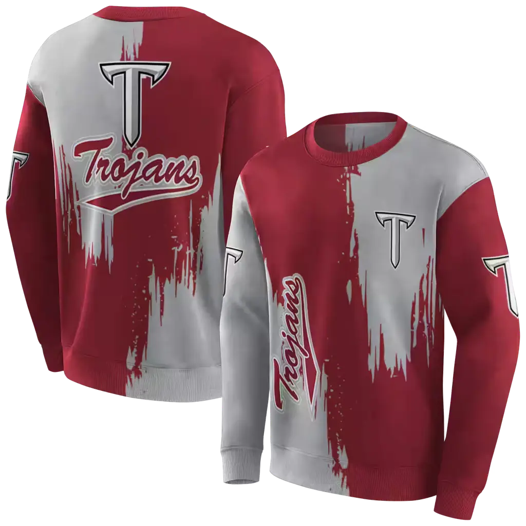 troy trojans splatter effect red hoodie premium grade troy trojans splatter effect red hoodie premium grade