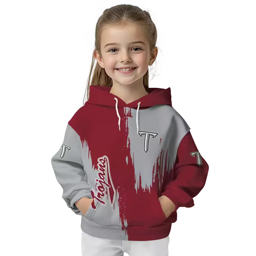 troy trojans splatter effect red hoodie top rated troy trojans splatter effect red hoodie top rated