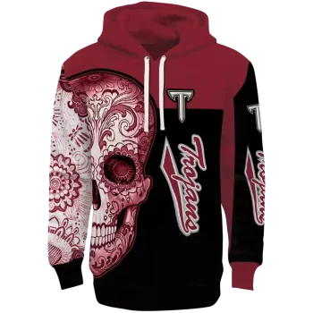 troy trojans sugar skull red black hoodie best selling