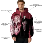 troy trojans sugar skull red black hoodie best selling