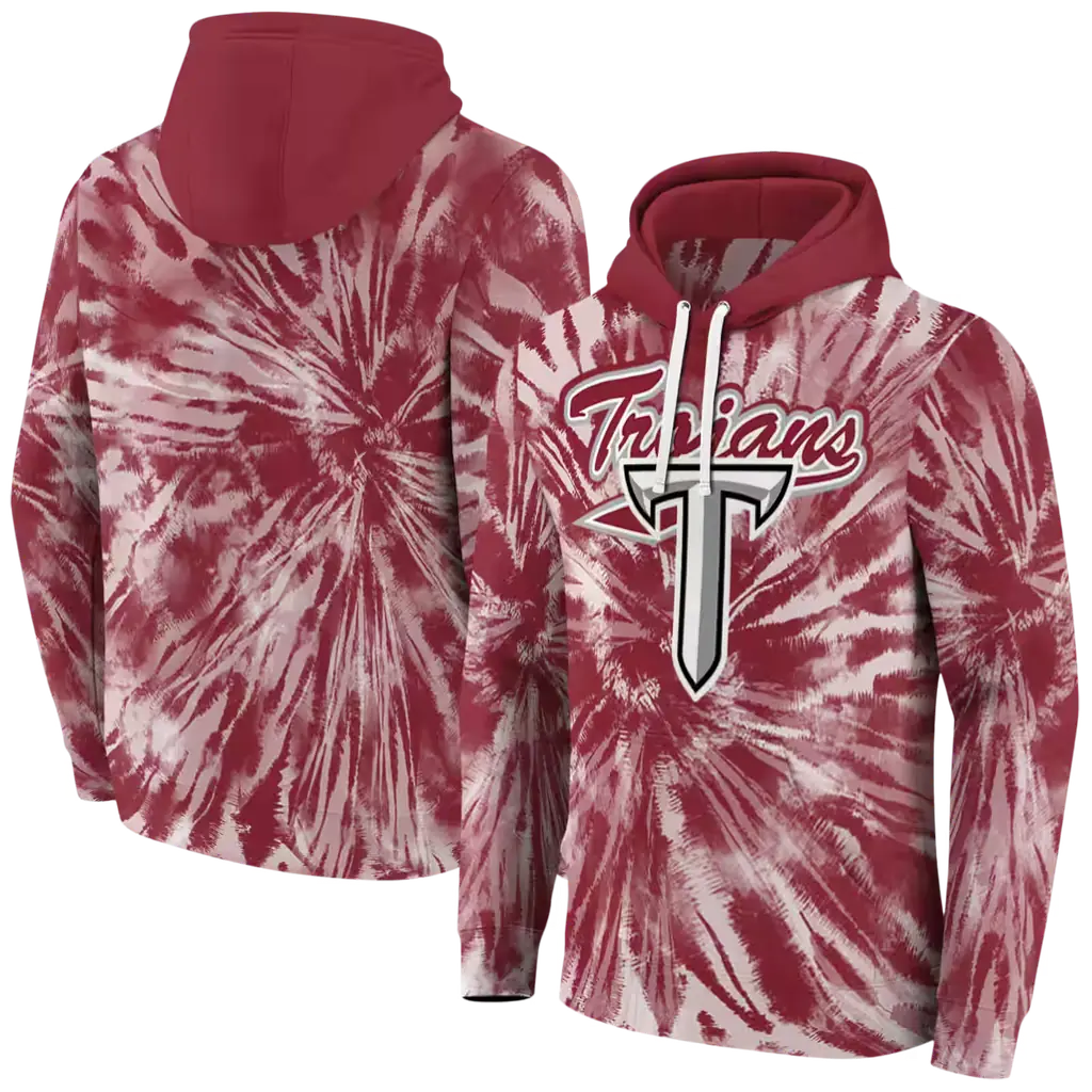 troy trojans tie dye pattern red hoodie fashion forward troy trojans tie dye pattern red hoodie fashion forward