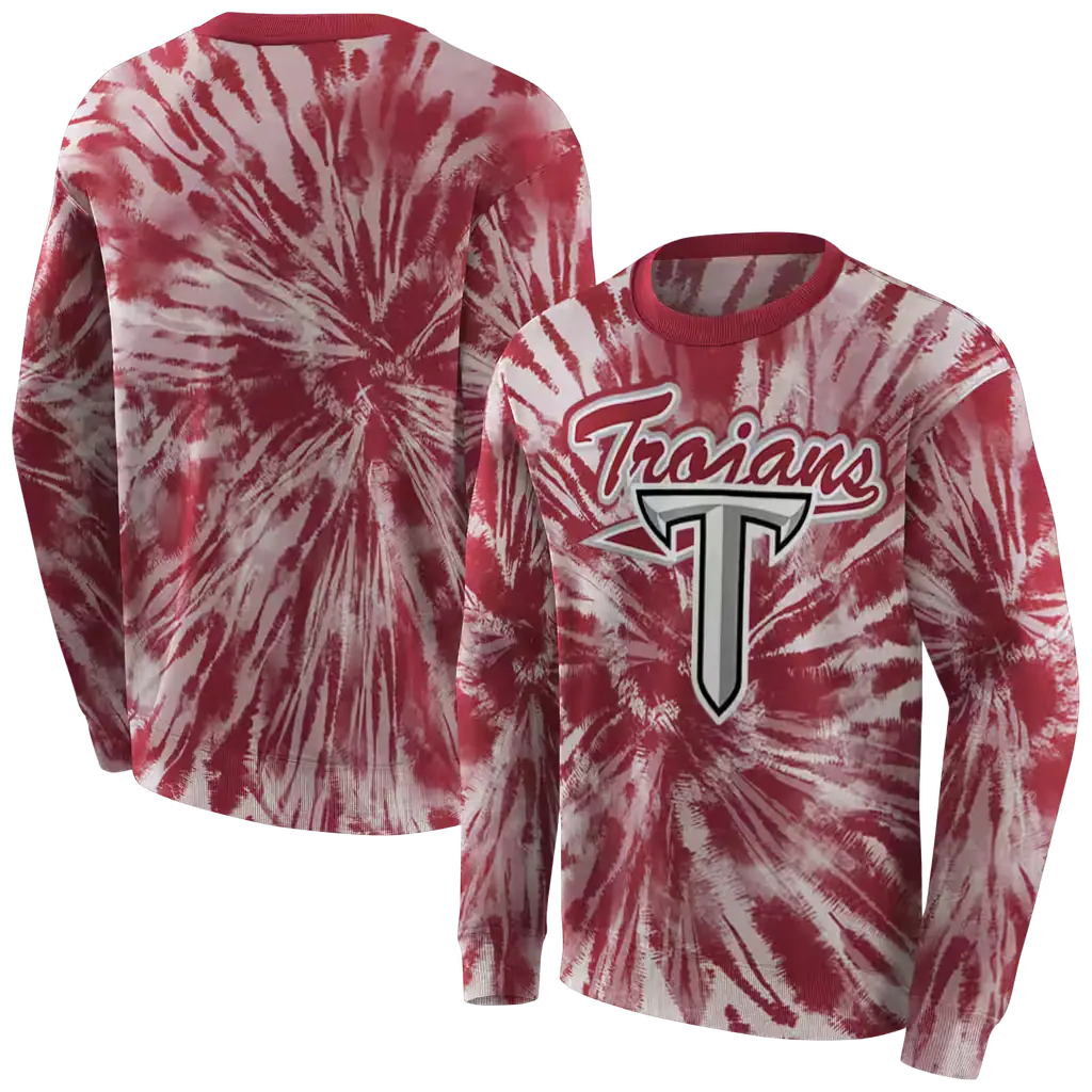 troy trojans tie dye pattern red hoodie premium grade troy trojans tie dye pattern red hoodie premium grade
