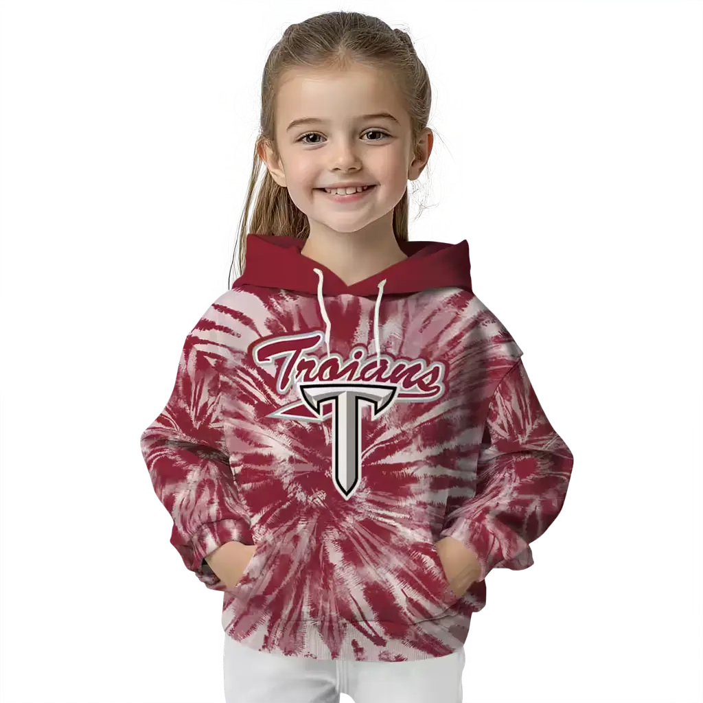 troy trojans tie dye pattern red hoodie top rated troy trojans tie dye pattern red hoodie top rated