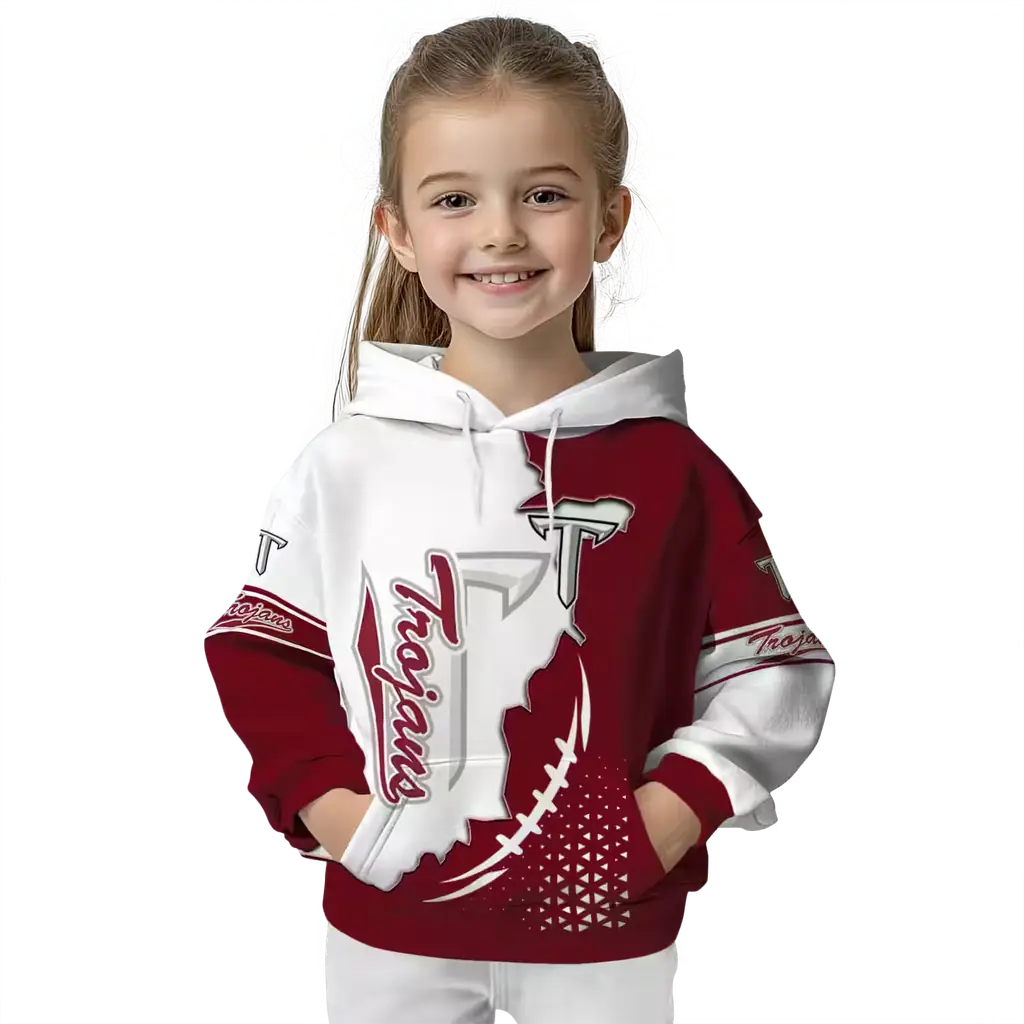 troy trojans triangular pattern red white hoodie top rated troy trojans triangular pattern red white hoodie top rated