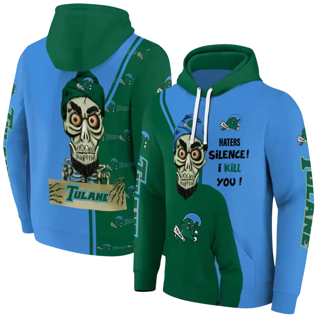 tulane green wave achmed skull green hoodie fashion forward tulane green wave achmed skull green hoodie fashion forward