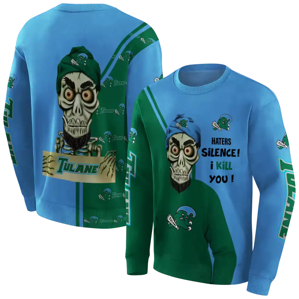 tulane green wave achmed skull green hoodie premium grade tulane green wave achmed skull green hoodie premium grade