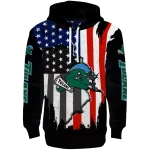 tulane green wave american pride black hoodie best selling