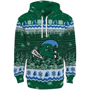 tulane green wave christmas trees green hoodie best selling
