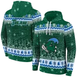 tulane green wave christmas trees green hoodie best selling