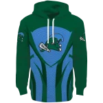 tulane green wave concentric lines green black hoodie best selling