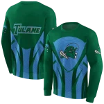 tulane green wave concentric lines green black hoodie best selling