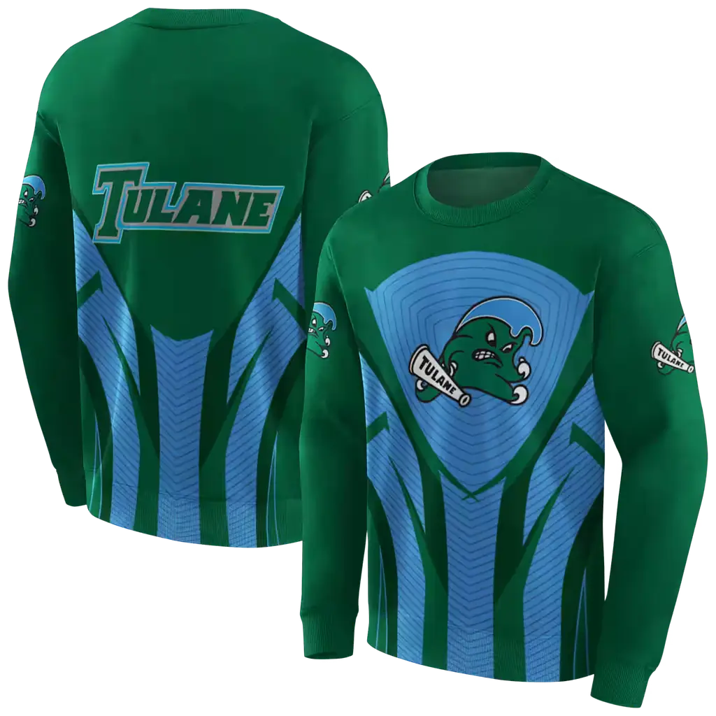 tulane green wave concentric lines green black hoodie premium grade tulane green wave concentric lines green black hoodie premium grade