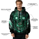 tulane green wave demonic skull green black hoodie best selling