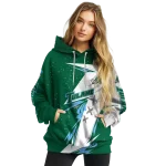 tulane green wave dynamic slash green white hoodie best selling