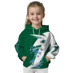 tulane green wave dynamic slash green white hoodie best selling