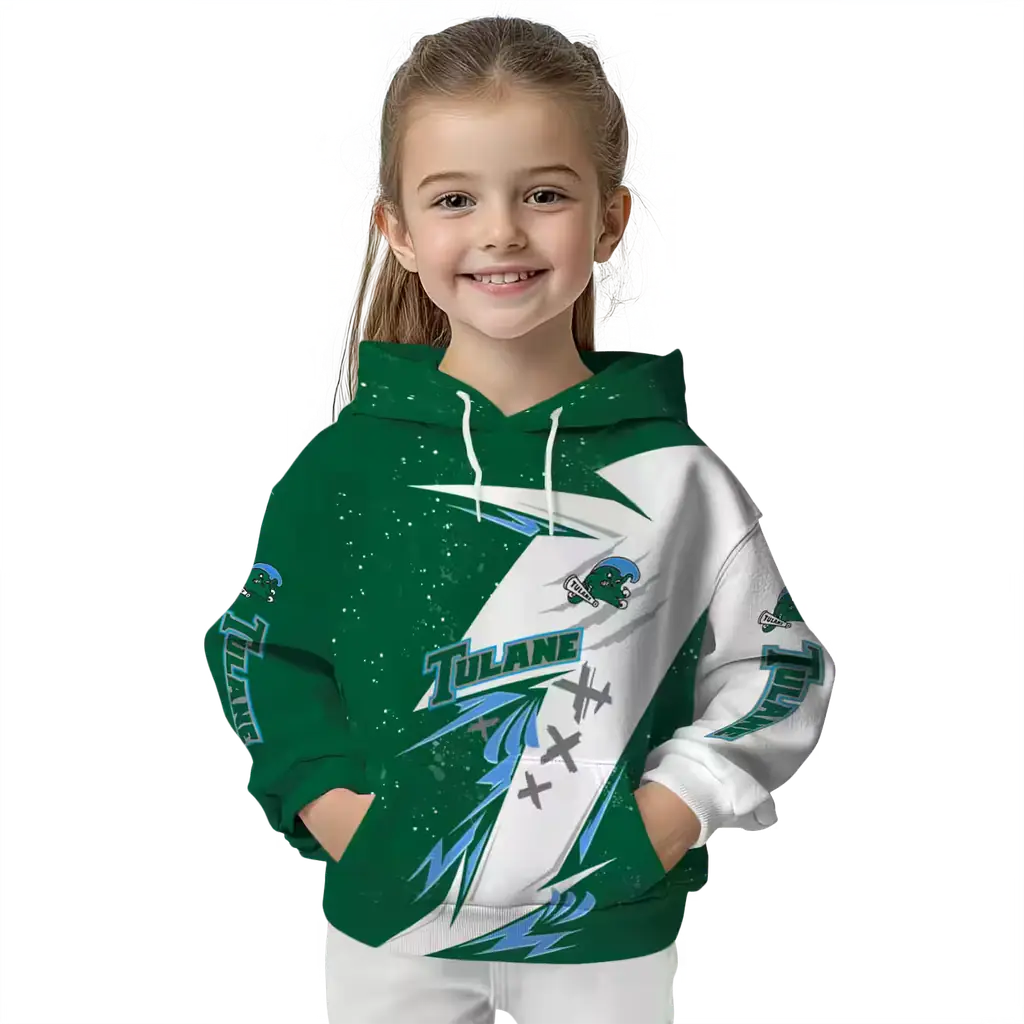 tulane green wave dynamic slash green white hoodie top rated tulane green wave dynamic slash green white hoodie top rated